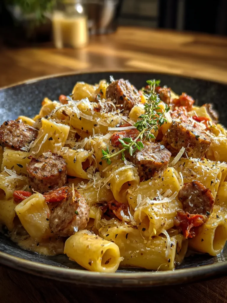 Irresistible Apple Gouda Sausage Pasta Recipe Delight First Image