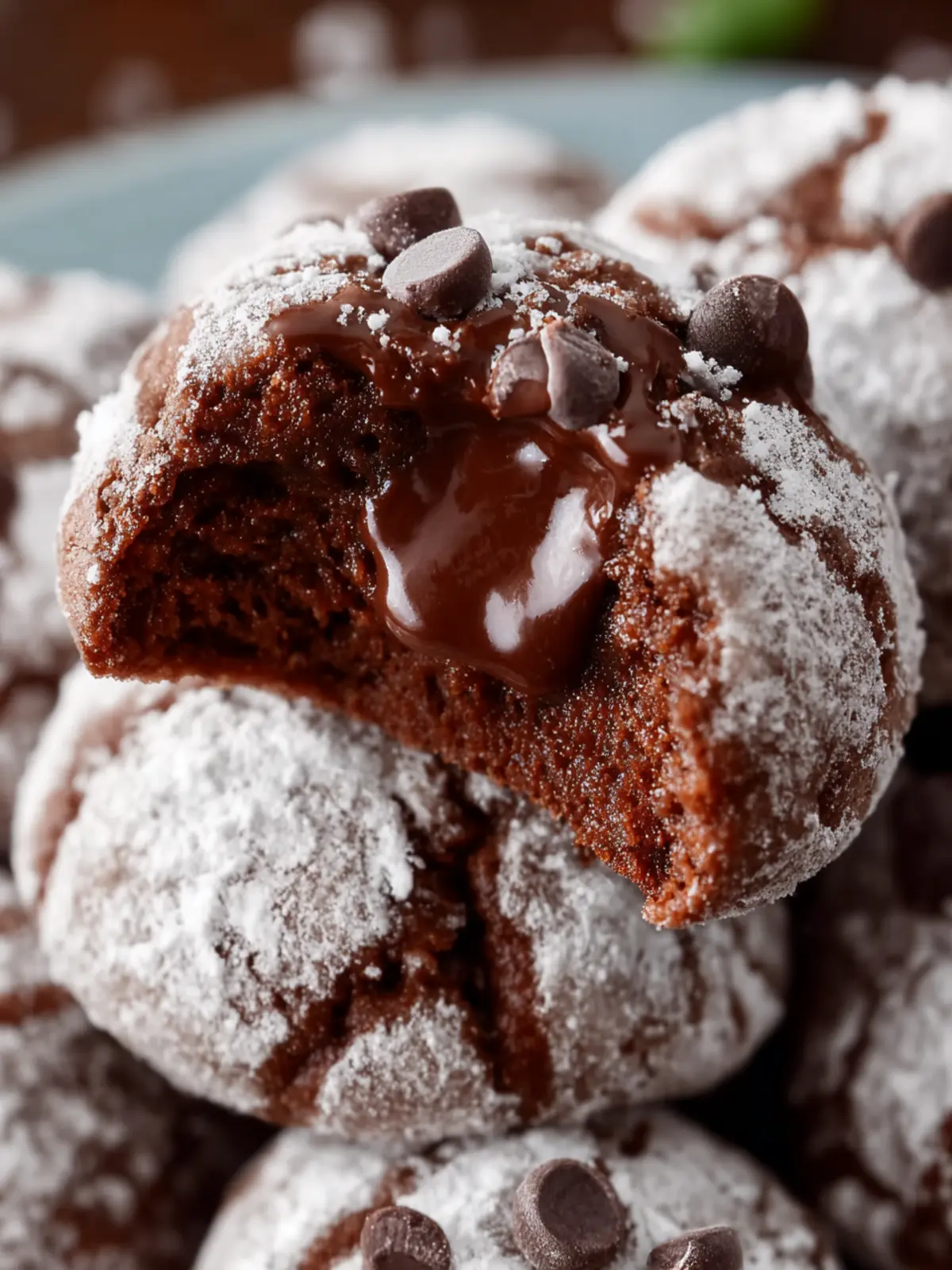 Chocolate Snowball Cookies (Rich, Soft & Chocolatey) First Image