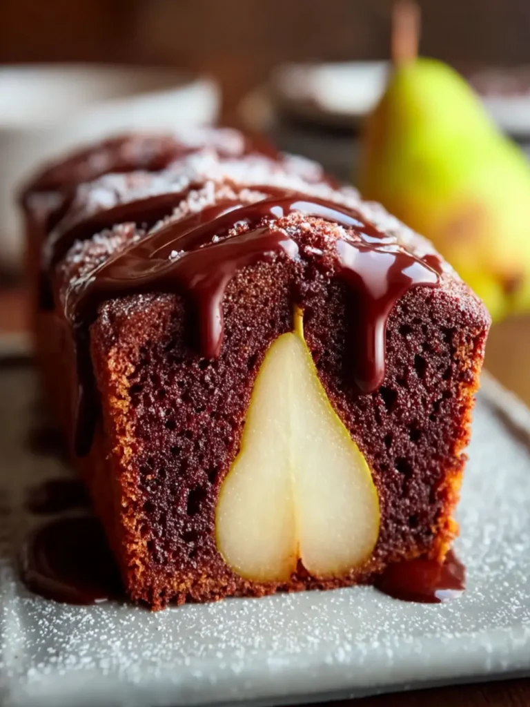 CHOCOLATE PEAR LOAF CAKE: A Moist Delight Awaits! First Image