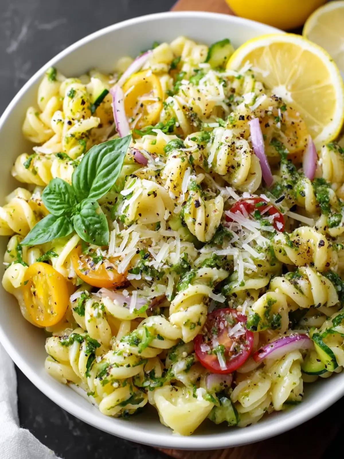 Lemon Basil Pasta Salad First Image