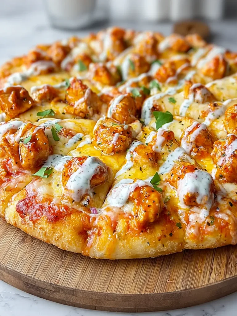 Buffalo Chicken Pizza Recipe in 25 Mins! First Image