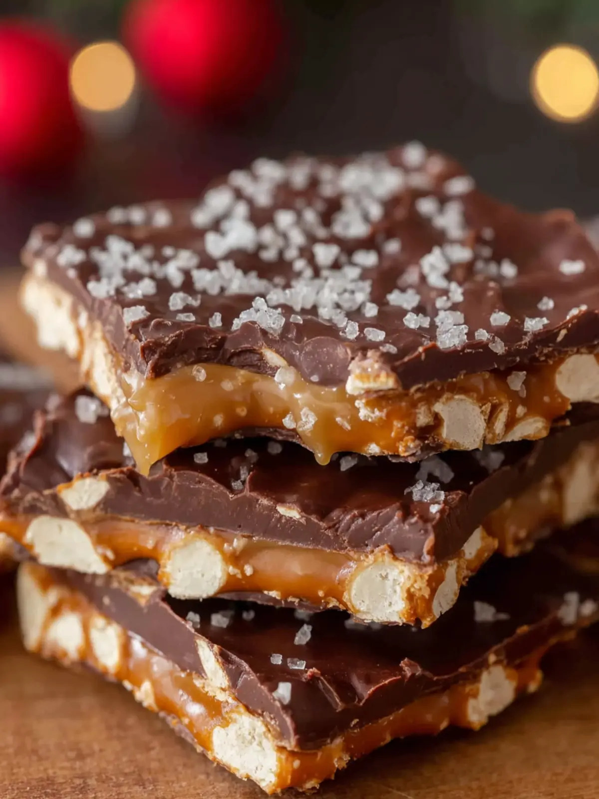 Chocolate Caramel Pretzel Crack (Easy Christmas Bark) First Image