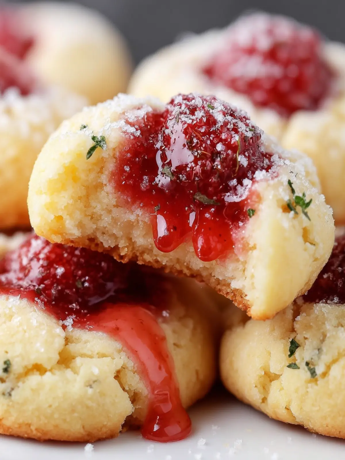 Raspberry Thumbprint Cookies First Image