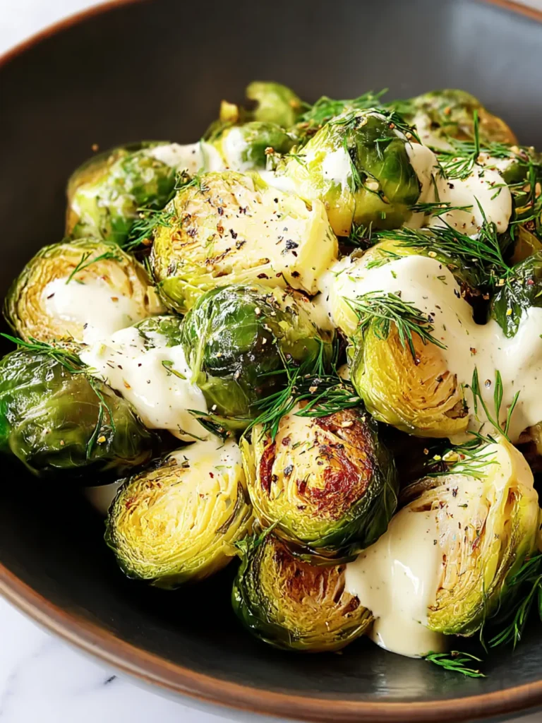 Delightful Brussels Sprouts with Lemon Tahini Sauce Recipe First Image