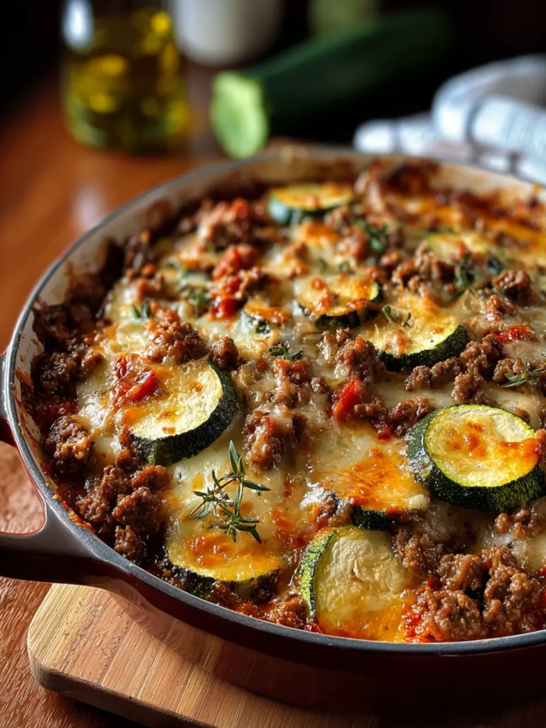 Hearty Ground Beef & Zucchini Casserole Recipe Delight First Image