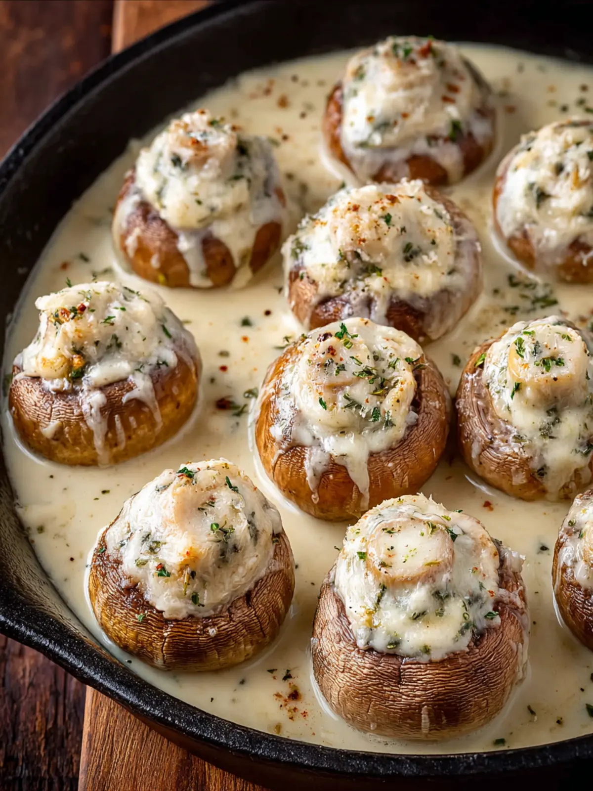 Creamy Garlic Parmesan Mushrooms First Image