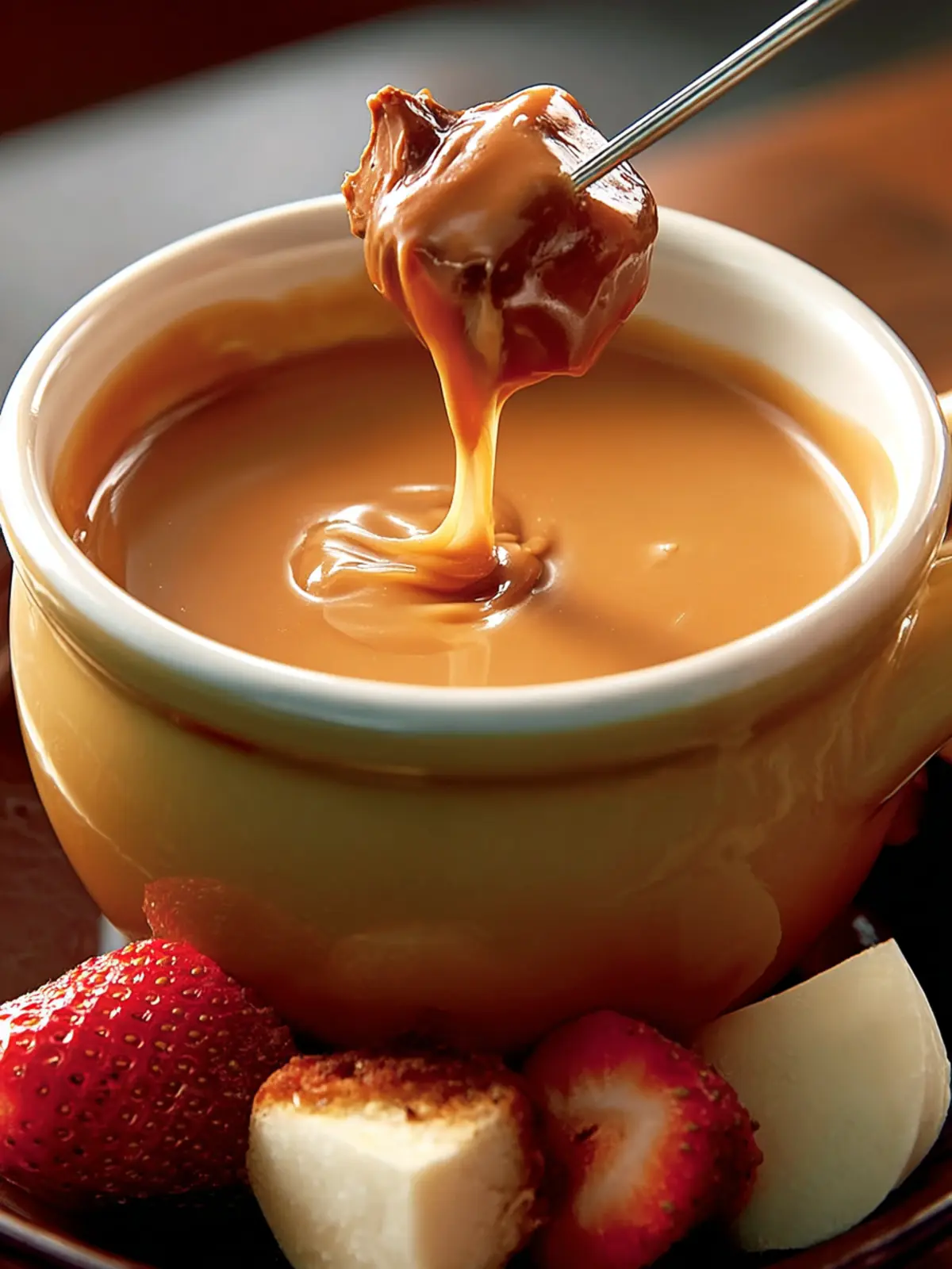 Indulge in Decadent Dulce de Leche Fondue Delight First Image