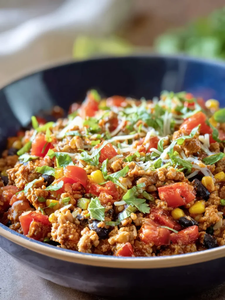 Turkey Taco Skillet, Easy 20-Minute High Protein Meal First Image
