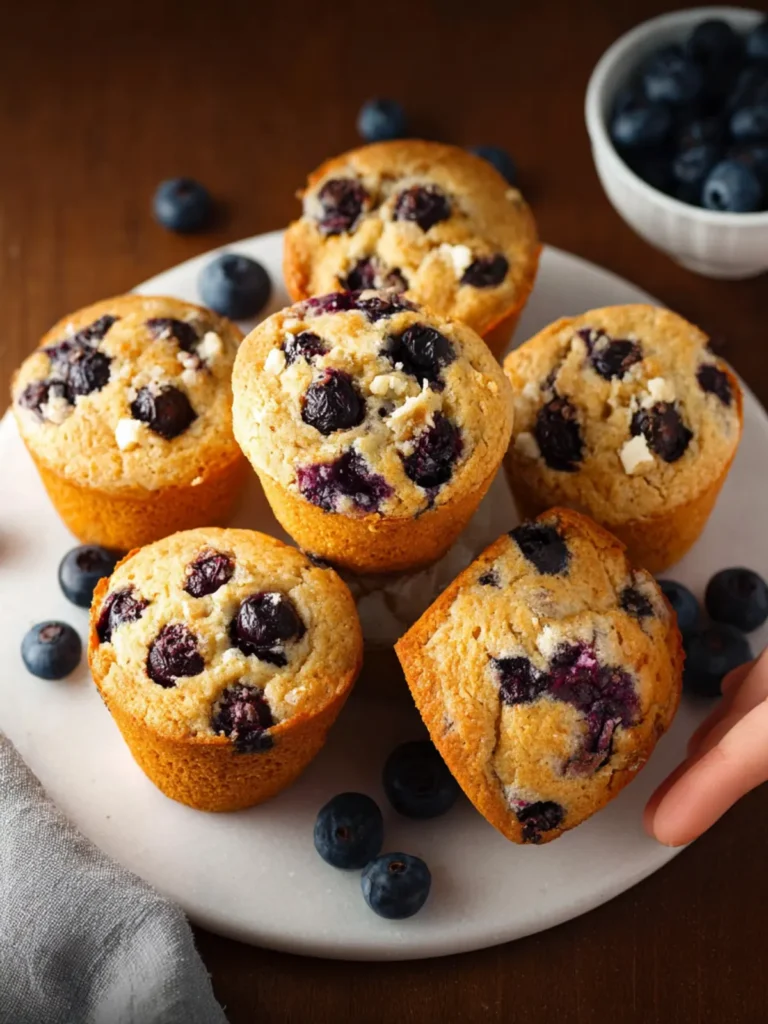 Blueberry Cottage Cheese Muffins First Image
