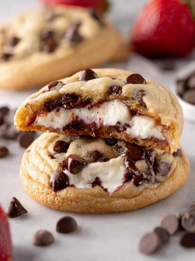 Cheesecake Stuffed Cookies First Image