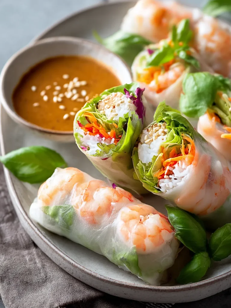 Tasty Easter Spring Rolls with Shrimp - Fresh & Crispy Delights First Image