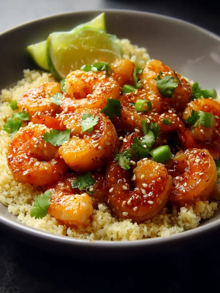 Honey Garlic Shrimp Cauliflower Rice First Image