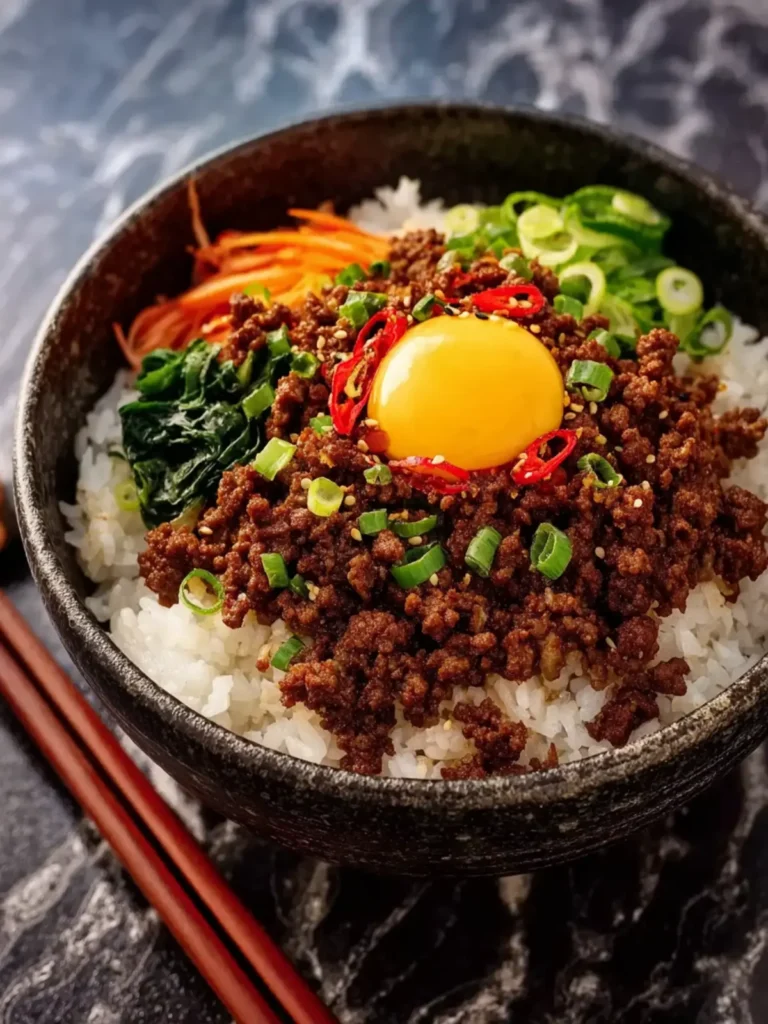 Korean ground beef bowl First Image